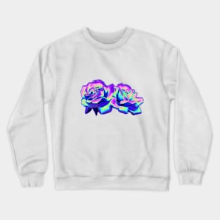 Dark Holographic Roses Crewneck Sweatshirt